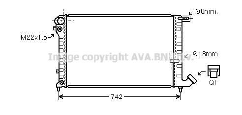 AVA QUALITY COOLING Радиатор, охлаждение двигателя CN2127